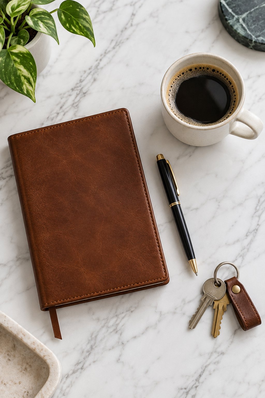Illustrative desk flat lay for Fernando Castro, Realtor with Morgan Realty Group